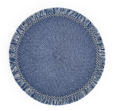 BLUE FRINGED PLACEMAT SET